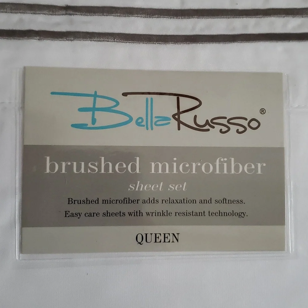 COPY - NIP Bella Russo Queen Microfiber Sheet Set
